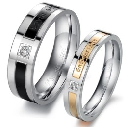 Anillo De Titanio Con Diamantes Para Amantes, El Rey De La Cantidad