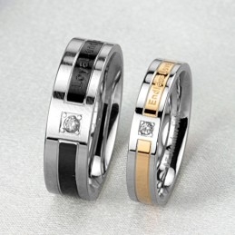 Anillo De Titanio Con Diamantes Para Amantes, El Rey De La Cantidad