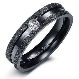 Anillo De Titanio Con Perla Y Arena De Calidad Confiable Para Amantes