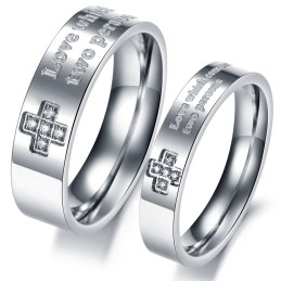 Anillo De Titanio Con Diamantes De Imitación Para Amantes, Muy Popular En Todo El Mundo.