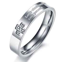 Anillo De Titanio Con Diamantes De Imitación Para Amantes, Muy Popular En Todo El Mundo.