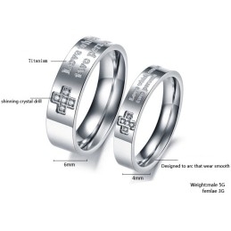 Anillo De Titanio Con Diamantes De Imitación Para Amantes, Muy Popular En Todo El Mundo.
