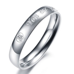 Anillo De Titanio Con Diamantes De Imitación Para Amantes, Calidad Y Cantidad Garantizadas.