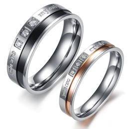 Anillo De Titanio De Calidad Confiable Para Amantes