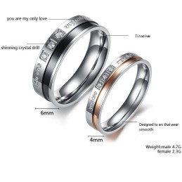 Anillo De Titanio De Calidad Confiable Para Amantes