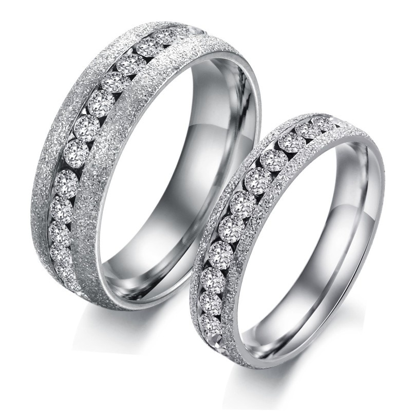 Anillo De Titanio Con Arena Perlada Y Amplia Variedad Para Amantes Anillo De Titanio Con Arena Perlada Y Amplia Variedad Para Amantes