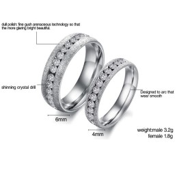Anillo De Titanio Con Arena Perlada Y Amplia Variedad Para Amantes