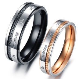 Anillo De Titanio De Rejilla Para Amantes Para Disfrutar De Una Alta Reputación En El País Y En El Extranjero