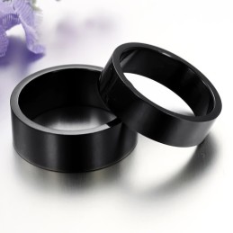 Anillo De Titanio Negro Para Amantes Que Recibe Elogios De Los Clientes
