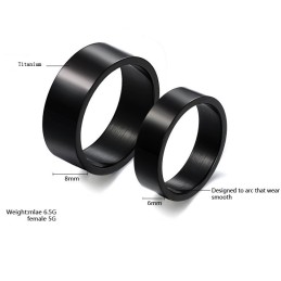 Anillo De Titanio Negro Para Amantes Que Recibe Elogios De Los Clientes