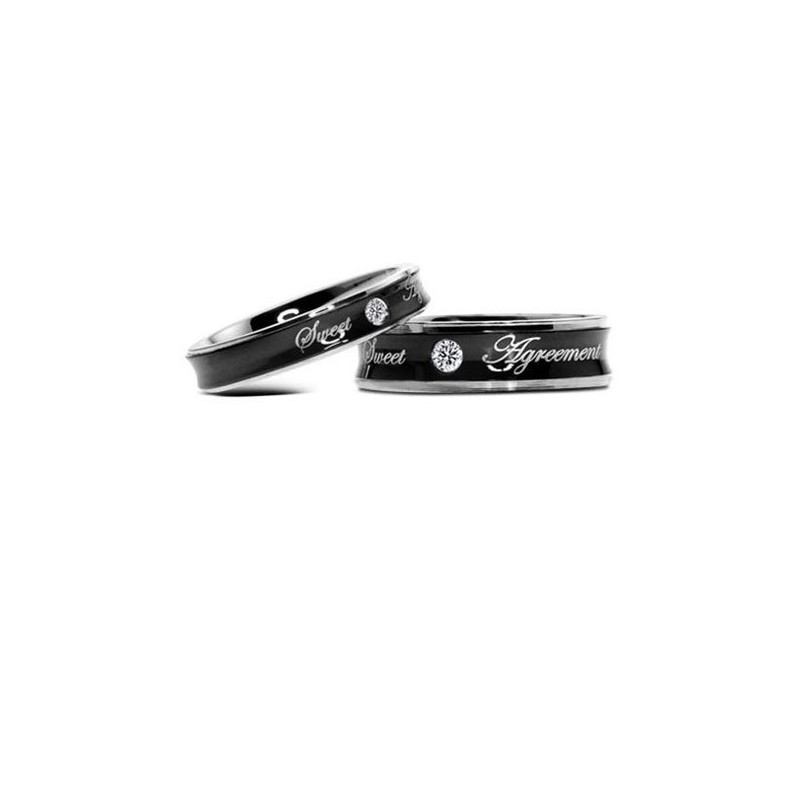 Anillo De Titanio Negro De Rendimiento Confiable Para Amantes