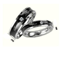 Anillo De Titanio Negro De Rendimiento Confiable Para Amantes