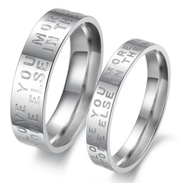 Anillo De Titanio Blanco De Excelente Calidad Para Enamorados.