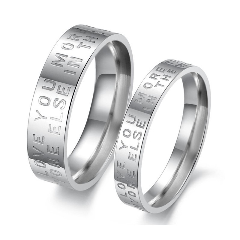 Anillo De Titanio Blanco De Excelente Calidad Para Enamorados.