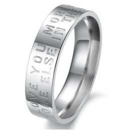 Anillo De Titanio Blanco De Excelente Calidad Para Enamorados.