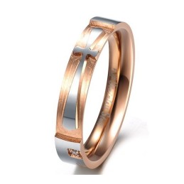 Anillo De Titanio Con Cruz De Calidad Estable Para Amantes