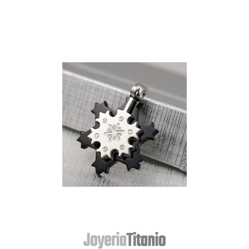 Collar Con Colgante De Titanio Para Hombre, Regalo De Moda, Con Forma De Copo De Nieve Collar Con Colgante De Titanio Para Hombre, Regalo De Moda, Con Forma De Copo De Nieve