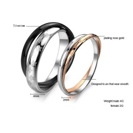 Anillo De Titanio Con Personalidad Y Amplia Variedad Para Amantes