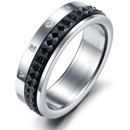 Anillo De Titanio De Amor Infinito De Excelente Calidad Para Amantes Con Diamantes De Imitación.