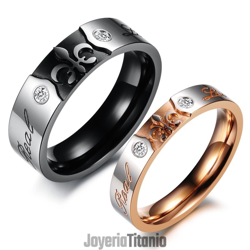 Anillo De Titanio Con Diseño Decorativo De Calidad Confiable Para Amantes