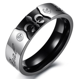 Anillo De Titanio Con Diseño Decorativo De Calidad Confiable Para Amantes