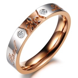Anillo De Titanio Con Diseño Decorativo De Calidad Confiable Para Amantes