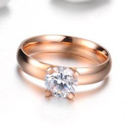 Anillo De Titanio Femenino Con Diamantes De Imitación De Gran Variedad
