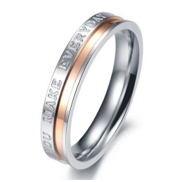 Anillo De Titanio Completo Con Especificaciones Para Amantes