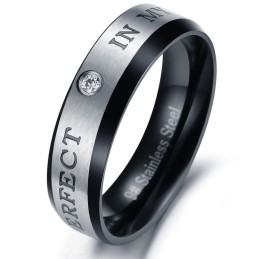 El Anillo De Titanio De Calidad Reina Para Los Enamorados