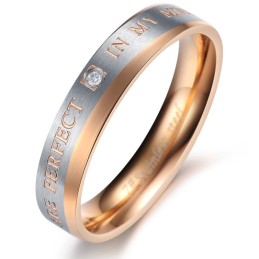 El Anillo De Titanio De Calidad Reina Para Los Enamorados