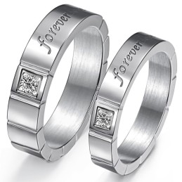 Anillo De Titanio Para Amantes Con Diamantes, Calidad Y Cantidad Garantizadas