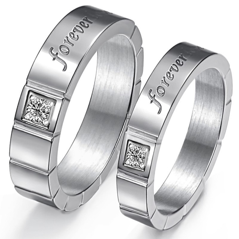 Anillo De Titanio Para Amantes Con Diamantes, Calidad Y Cantidad Garantizadas Anillo De Titanio Para Amantes Con Diamantes, Calidad Y Cantidad Garantizadas