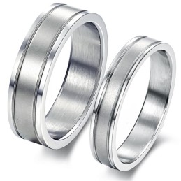 Anillo De Titanio Simple Y De Calidad Estable Para Amantes.
