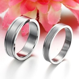 Anillo De Titanio Simple Y De Calidad Estable Para Amantes.