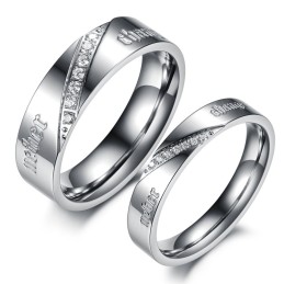 Anillo De Titanio Y Plata Para Amantes, Con Especificaciones Completas.