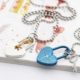 Collares Y Colgantes De Titanio Con Forma De Corazón, Con Candado Y Llave De Amor De La Biblia De Moda