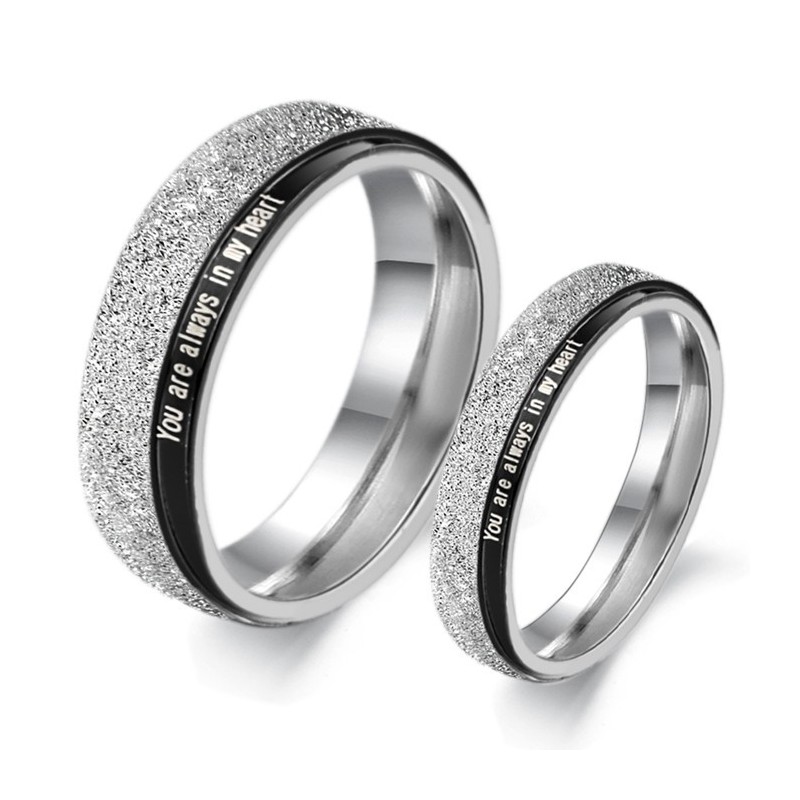 Anillo De Titanio Negro De Rendimiento Confiable Para Amantes