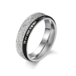 Anillo De Titanio Negro De Rendimiento Confiable Para Amantes