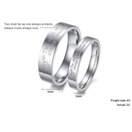 Anillo De Titanio De Calidad Confiable Para Amantes