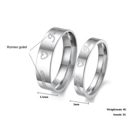 Anillo De Titanio Con Forma De Corazón De Rendimiento Confiable Para Amantes