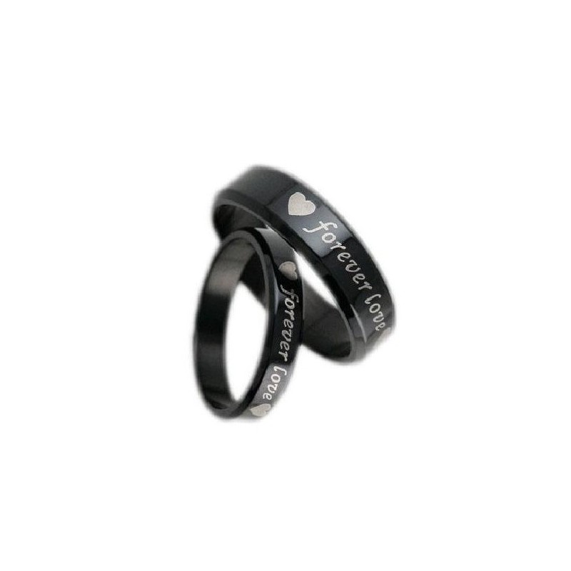 Anillo De Titanio Negro De Calidad Estable Para Amantes Anillo De Titanio Negro De Calidad Estable Para Amantes