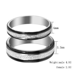 Anillo De Titanio Exfoliante De Calidad Estable Para Amantes