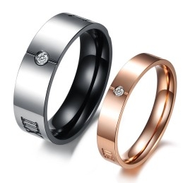 Anillo De Titanio Con Números Romanos De Rendimiento Confiable Para Amantes