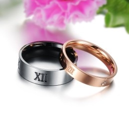 Anillo De Titanio Con Números Romanos De Rendimiento Confiable Para Amantes