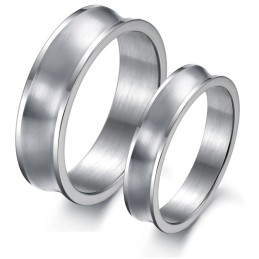Anillo De Titanio Sencillo De Calidad Para Amantes.