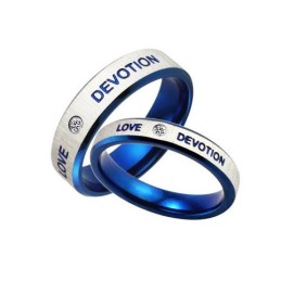 Anillo De Titanio Azul De Calidad Estable Para Amantes