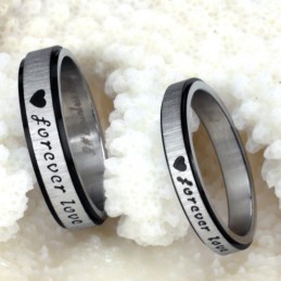 Anillo De Titanio "El Rey De La Cantidad: Amor Infinito" Para Enamorados
