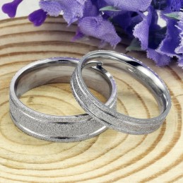 Anillo De Titanio Con Perla Y Arena De Uso Duradero Para Amantes