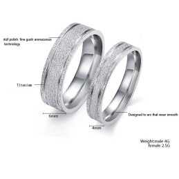 Anillo De Titanio Con Perla Y Arena De Uso Duradero Para Amantes