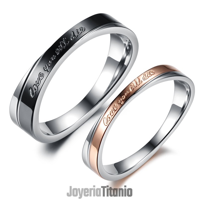 Anillo De Titanio Envolvente De Calidad Para Amantes.